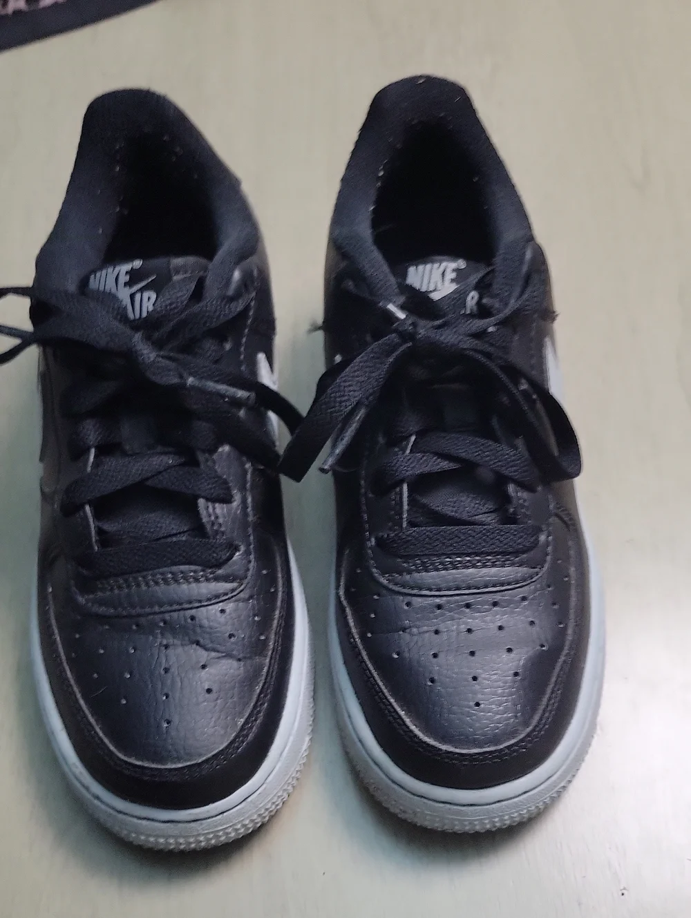 Nike Kids Black Sneakers with White Soles